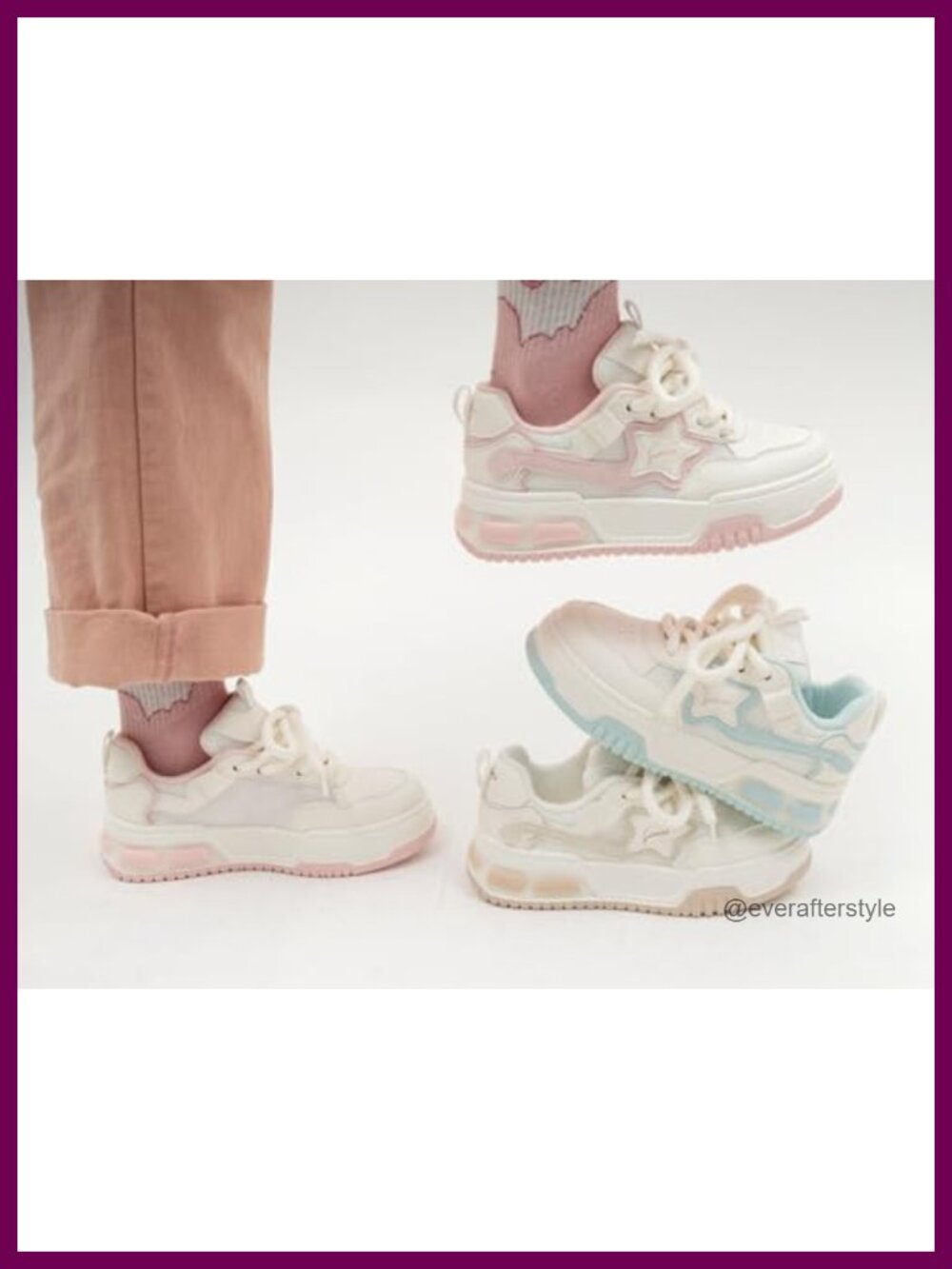 Y2K Platform Chunky Sneakers Women Walking Shoes Breathable Slip-Resistant - Picture 3 of 6